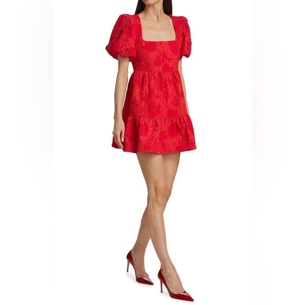 NWT As It May Claudia Red Babydoll Holiday Party Christmas Mini Dress Medium